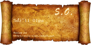 Süli Olga névjegykártya