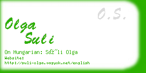 olga suli business card